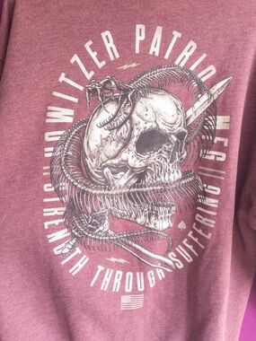 Howitzer Patriot Skull Graphic Hoodie Pullover Size L Mens